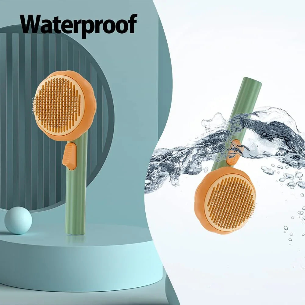 Pet Grooming Brush – Pumpkin Design, Easy Hair Removal