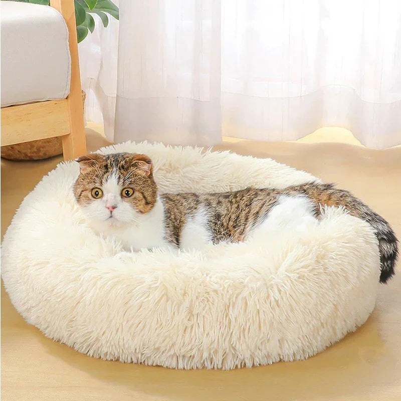 Luxury Fluffy Pet Bed – Calming & Washable - WoofMeow Hub