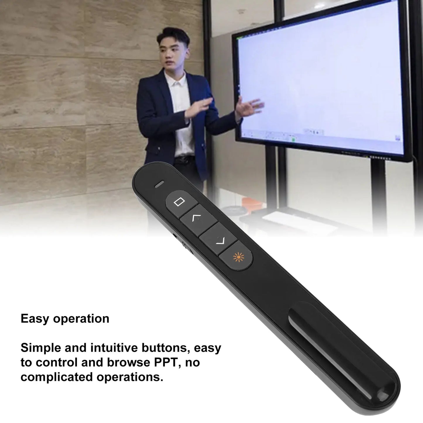 Wireless Presenter Remote Control Presentation Click Pointer Portable PPT Clicker Page Turning Pen for Classroom Office