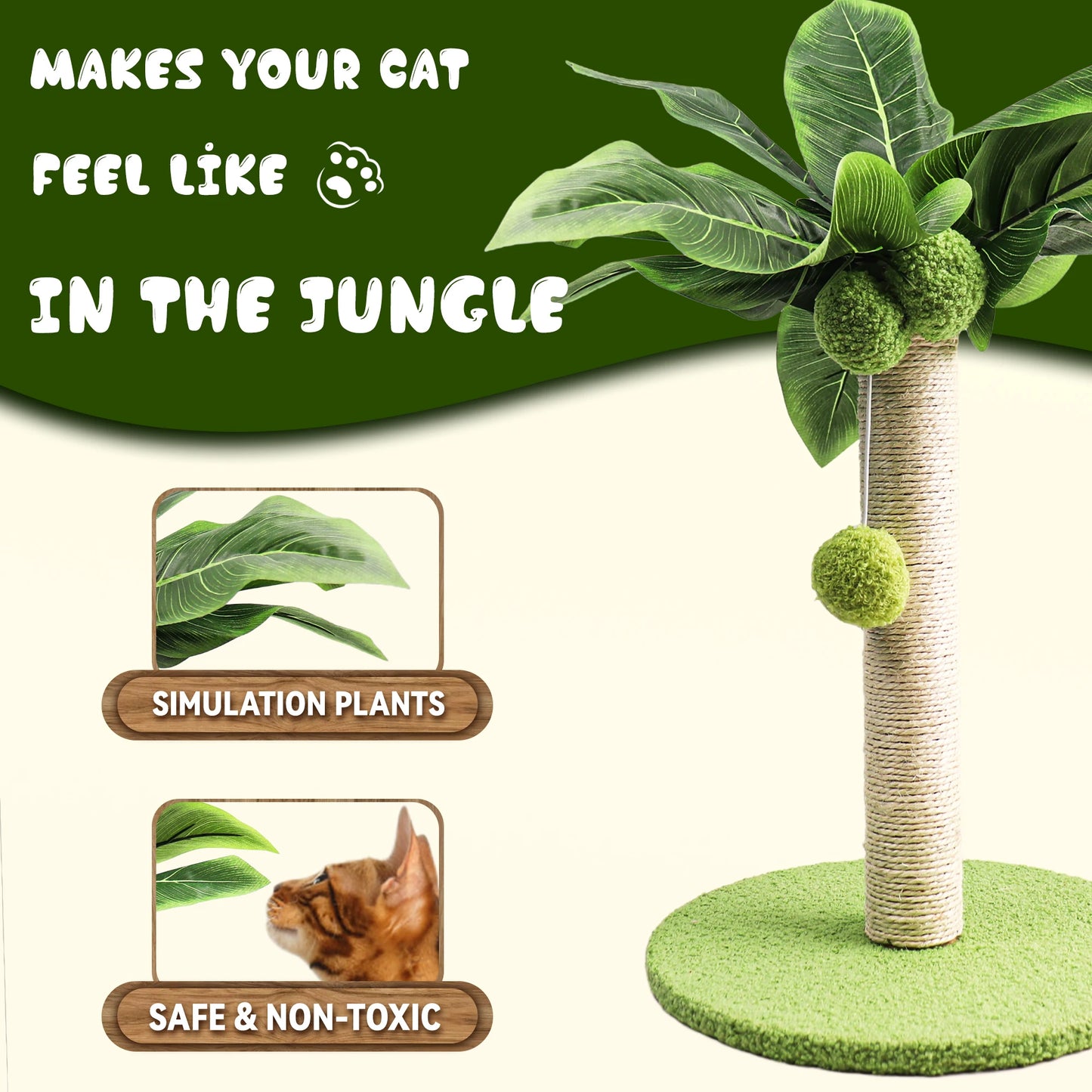 Pet Cat Toy Funny Cat Stick Balls Durable Sisal Scratching Board Cat Supplies Cat Grab Column Interactive Toy Climbing Post 2024