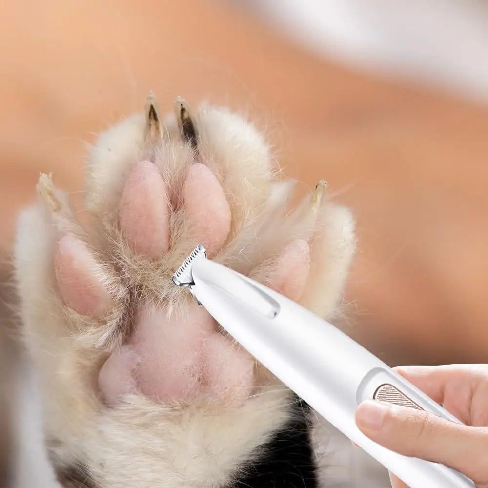 New Dog Paw Trimmer with LED Light Fully Waterproof Pet Hair Trimmer with LED Display Dog Clippers for Grooming 18mm Widen Blade