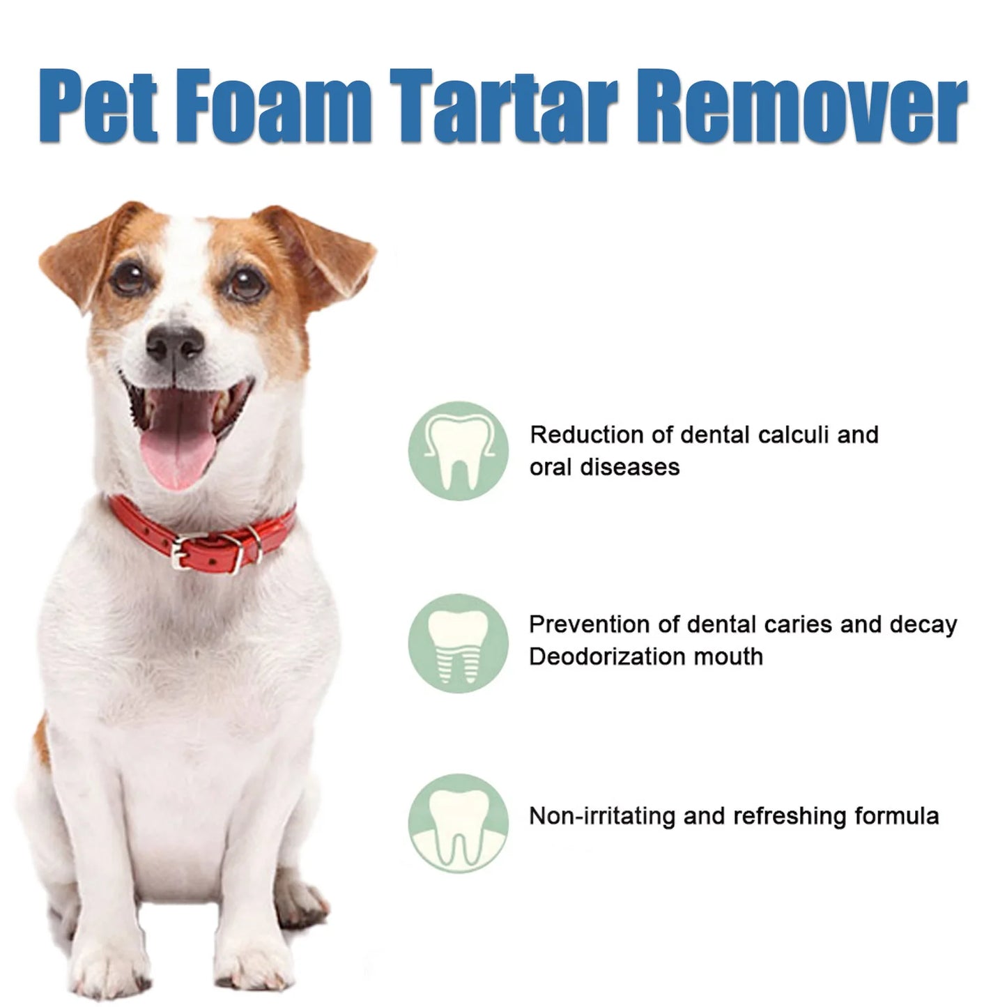 Pet Tartar Remover Natural Plaques Off & Tartar Remover for Dogs & Cats Freshen Breath Foam for Dogs & Cats Support Healthy Gums