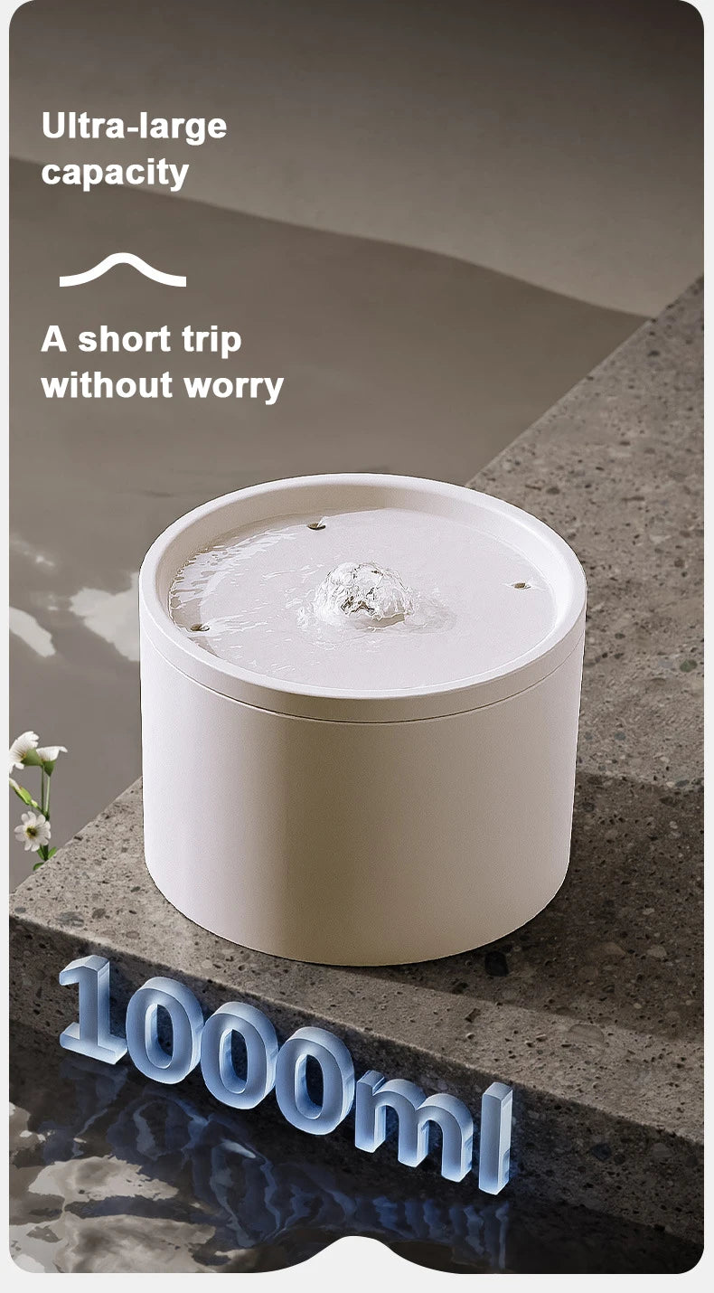 Ultra-Quiet Pet Cat Automatic Water Dispenser For Dogs Flowing Silent Circulation Filtration Ceramic Water Feeder Pet Products