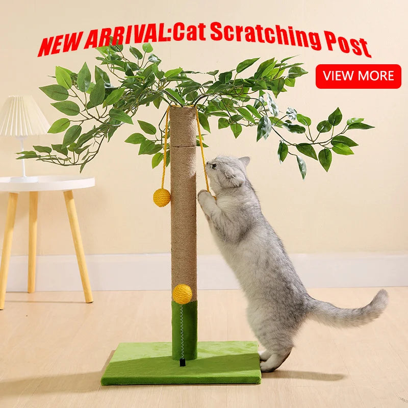 Pet Cat Toy Funny Cat Stick Balls Durable Sisal Scratching Board Cat Supplies Cat Grab Column Interactive Toy Climbing Post 2024