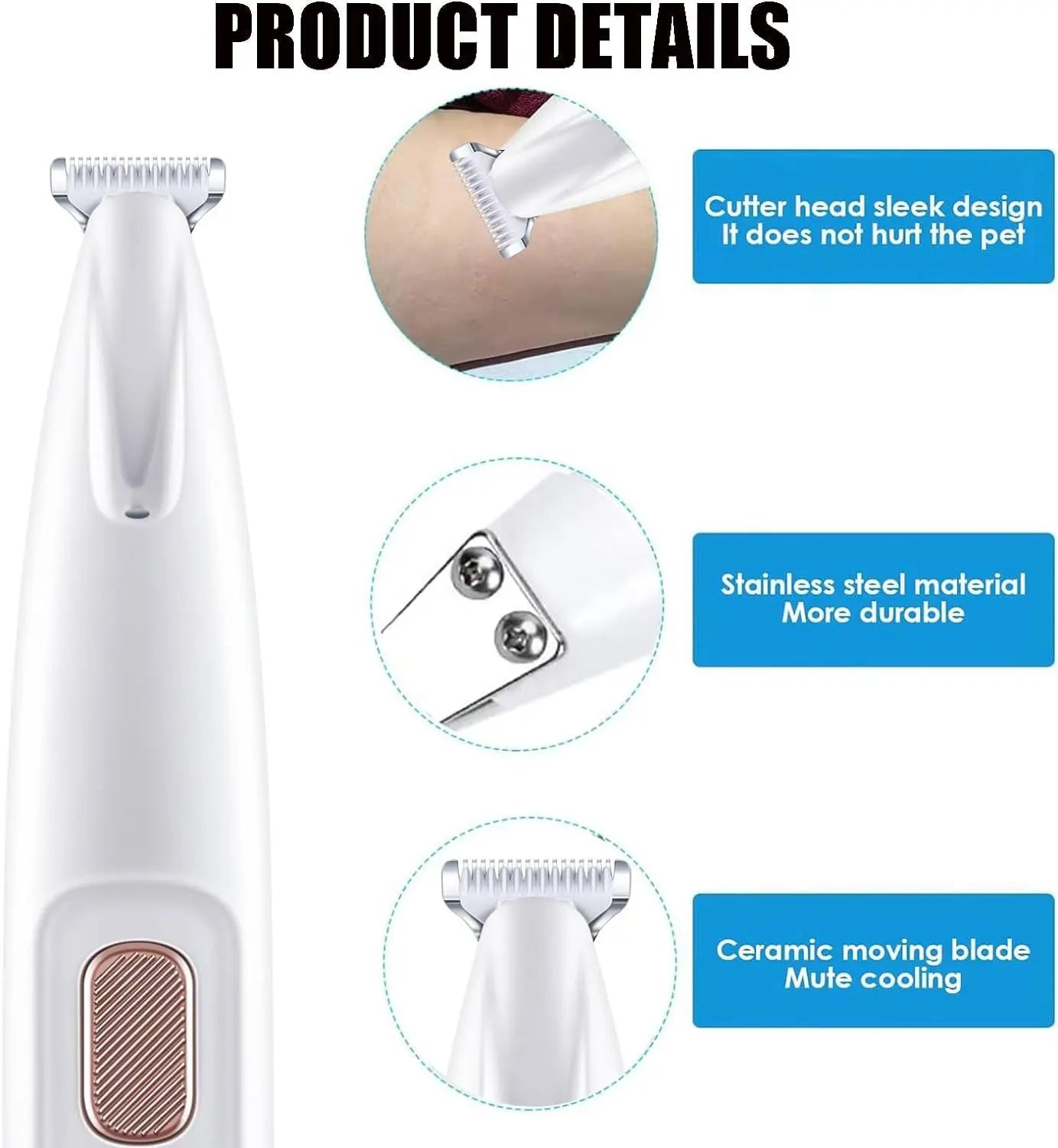 New Dog Paw Trimmer with LED Light Fully Waterproof Pet Hair Trimmer with LED Display Dog Clippers for Grooming 18mm Widen Blade