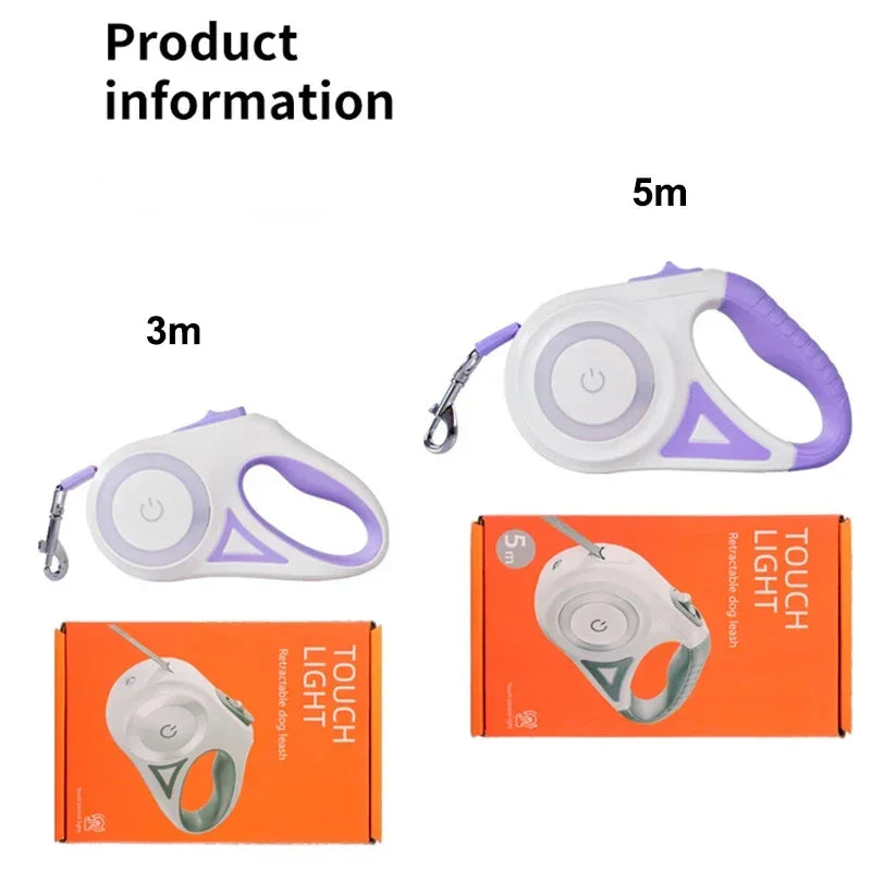 LED Glowing at Night Walking Leash - WoofMeow Hub