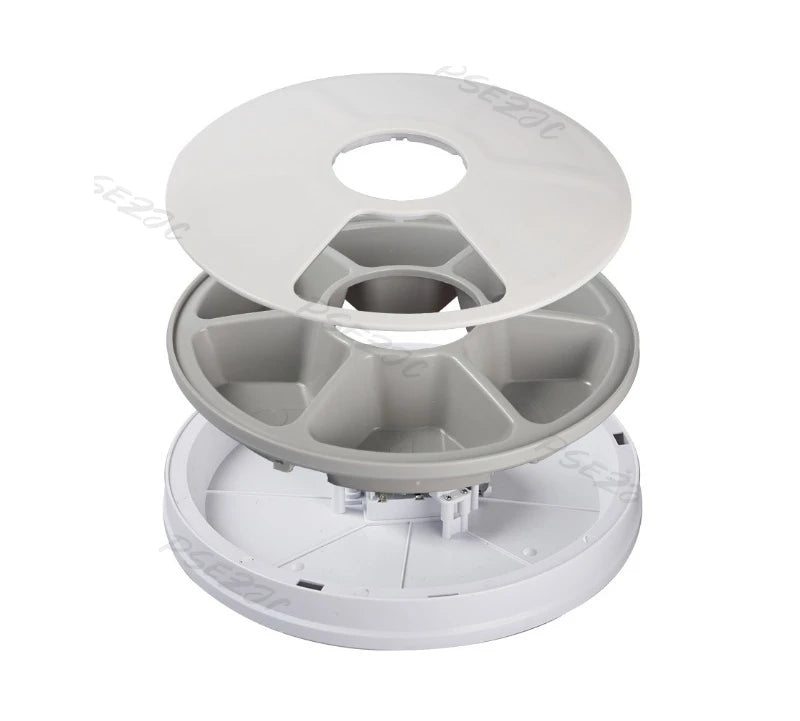 Six Grid Multi Grid Large Capacity Timed Feeding Device Pet Intelligent Automatic Timed Feeding Device Music Reminder