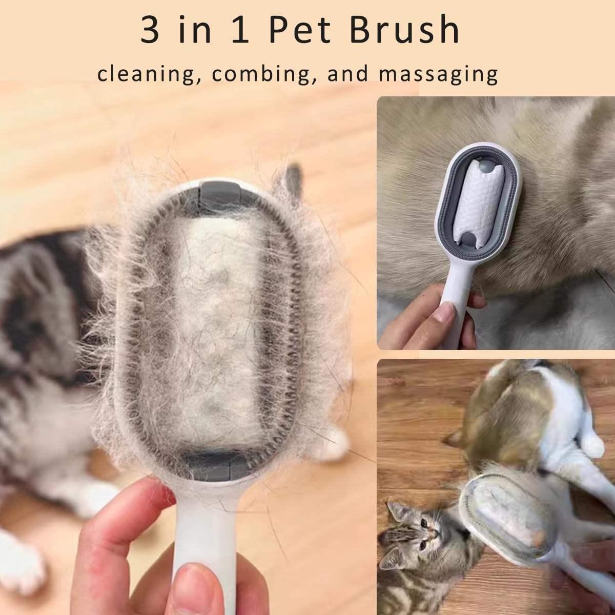 Cat Hair Remover Brush – Dual-Sided with Water Tank - WoofMeow Hub