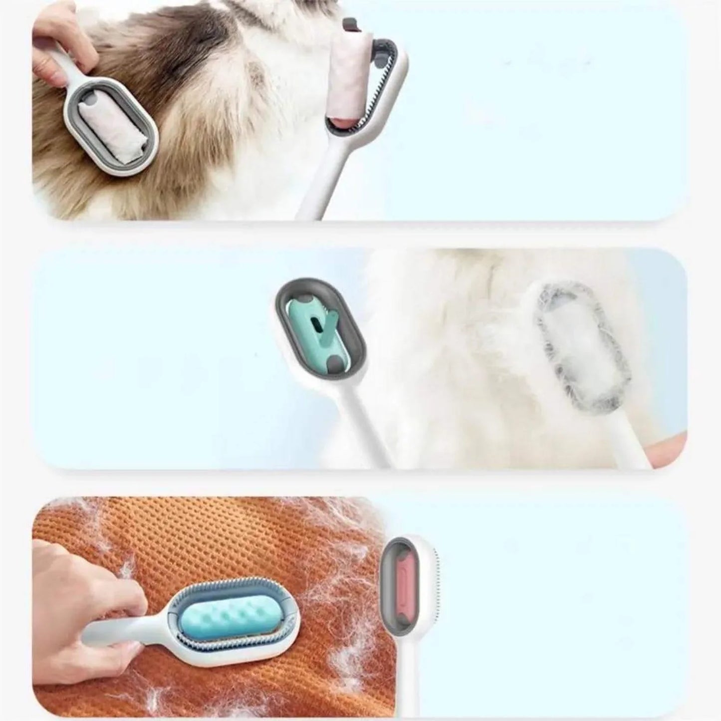 Cat Hair Remover Brush – Dual-Sided with Water Tank - WoofMeow Hub