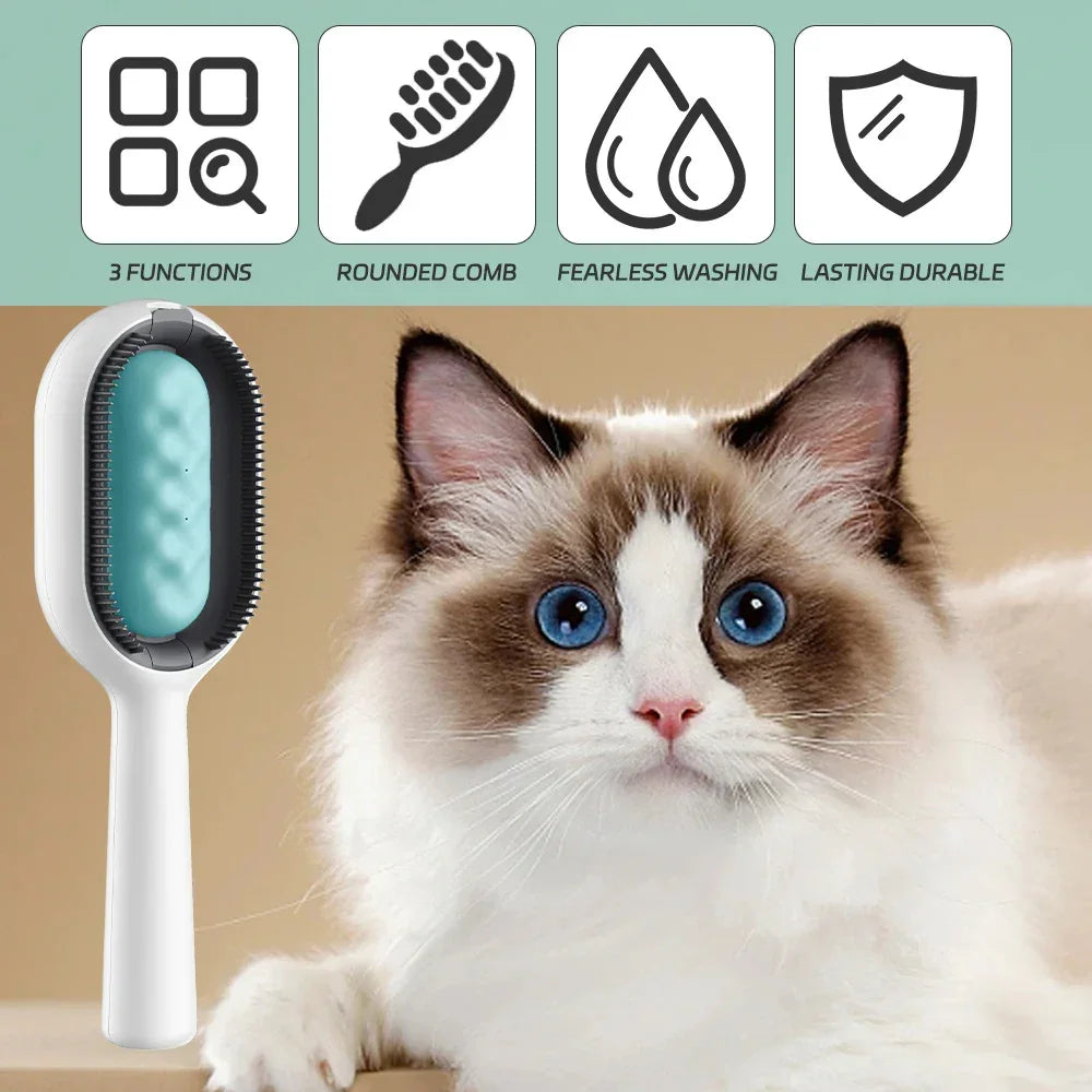 Cat Hair Remover Brush – Dual-Sided with Water Tank - WoofMeow Hub