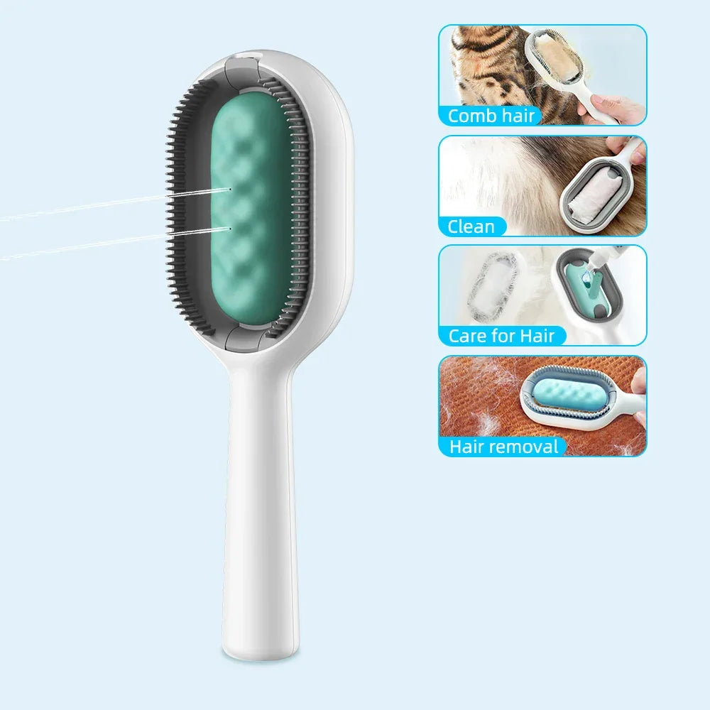 Cat Hair Remover Brush – Dual-Sided with Water Tank - WoofMeow Hub