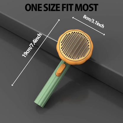 Pet Grooming Brush – Pumpkin Design, Easy Hair Removal