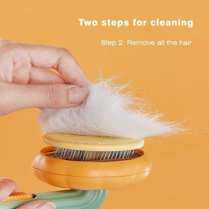 Pet Grooming Brush – Pumpkin Design, Easy Hair Removal