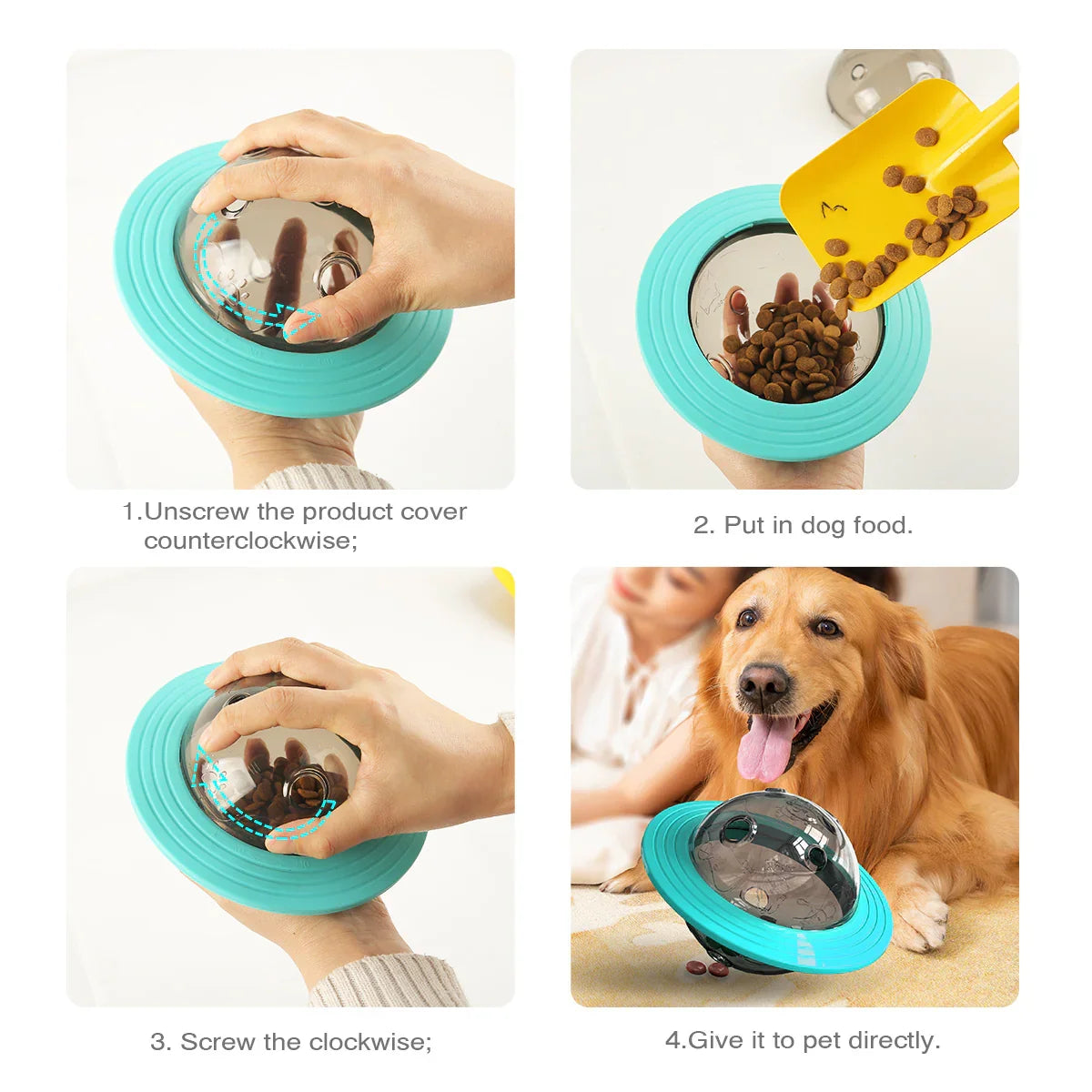 Interactive Treat Ball for Dogs – Slow Feeder & IQ Training Toy - WoofMeow Hub