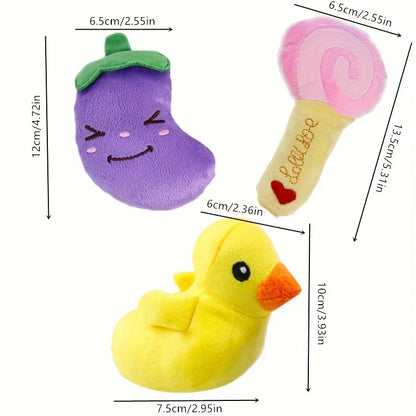 10pcs Squeaky Plush Chew Toys for Puppies