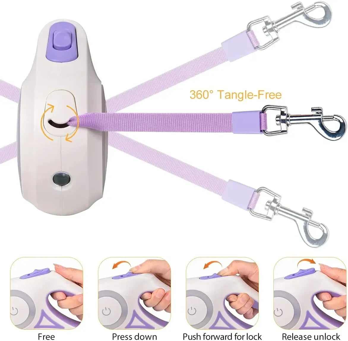LED Glowing at Night Walking Leash - WoofMeow Hub