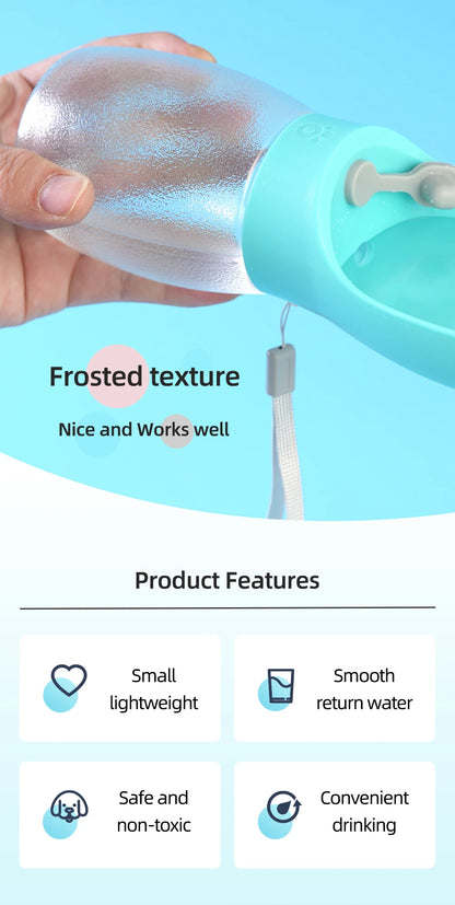 Pet Dog Water Bottle Dispenser For Small Big Dogs Cats Outdoor Travel Walking Puppy Drinking Bowls French Bulldog Pug Feeder