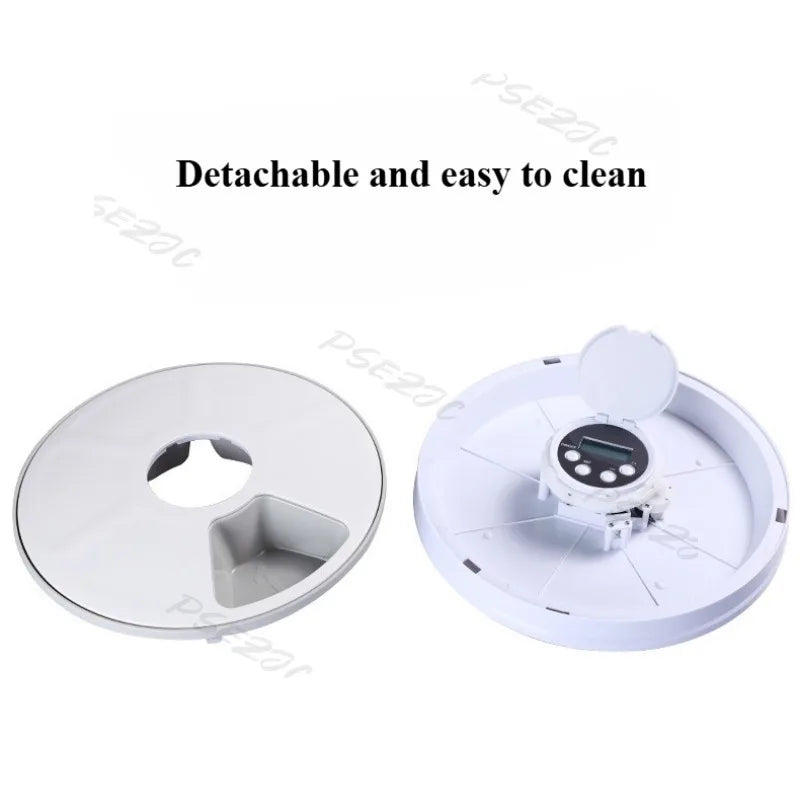 Six Grid Multi Grid Large Capacity Timed Feeding Device Pet Intelligent Automatic Timed Feeding Device Music Reminder