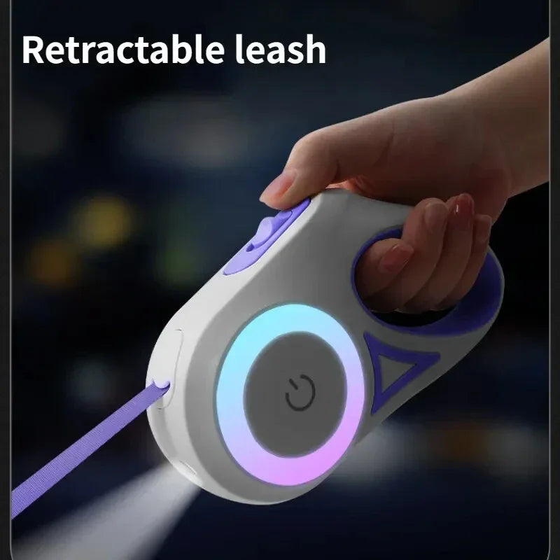 LED Glowing at Night Walking Leash - WoofMeow Hub