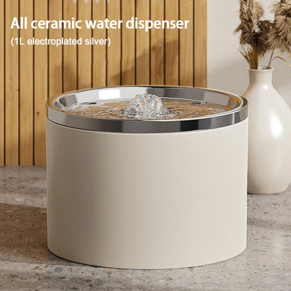 Ultra-Quiet Ceramic Pet Water Fountain