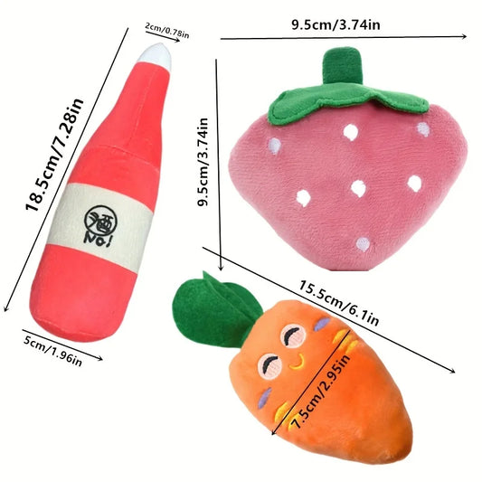 10pcs Squeaky Plush Chew Toys for Puppies