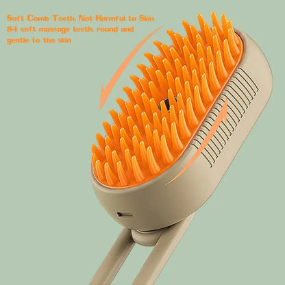 3-in-1 Steamy Pet Grooming Brush