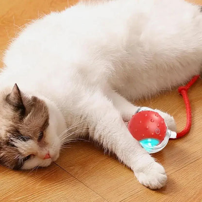 Electric Cat Ball Toys Automatic Rolling Ball Faux Tail Rechargeable Smart Pet Interactive Toy Dog Cat Training Imitate - WoofMeow Hub