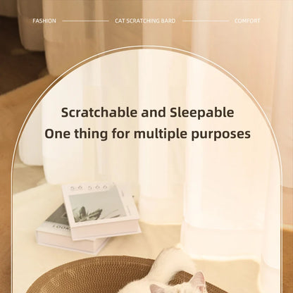 HOOPET Cat Scraper Bed Board Scrapers Round Oval Cat Toy Furniture Sofa Cushion Bed Grinding Claw for Cats  Scratch Resistant