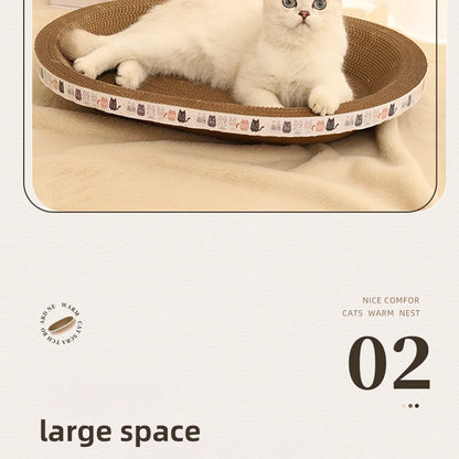 HOOPET Cat Scraper Bed Board Scrapers Round Oval Cat Toy Furniture Sofa Cushion Bed Grinding Claw for Cats  Scratch Resistant