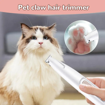 New Dog Paw Trimmer with LED Light Fully Waterproof Pet Hair Trimmer with LED Display Dog Clippers for Grooming 18mm Widen Blade