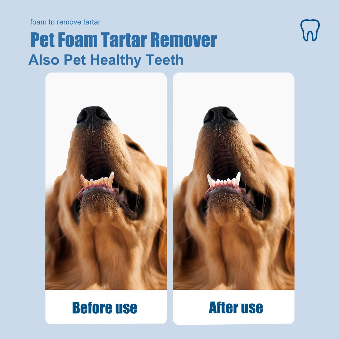 Pet Tartar Remover Natural Plaques Off & Tartar Remover for Dogs & Cats Freshen Breath Foam for Dogs & Cats Support Healthy Gums