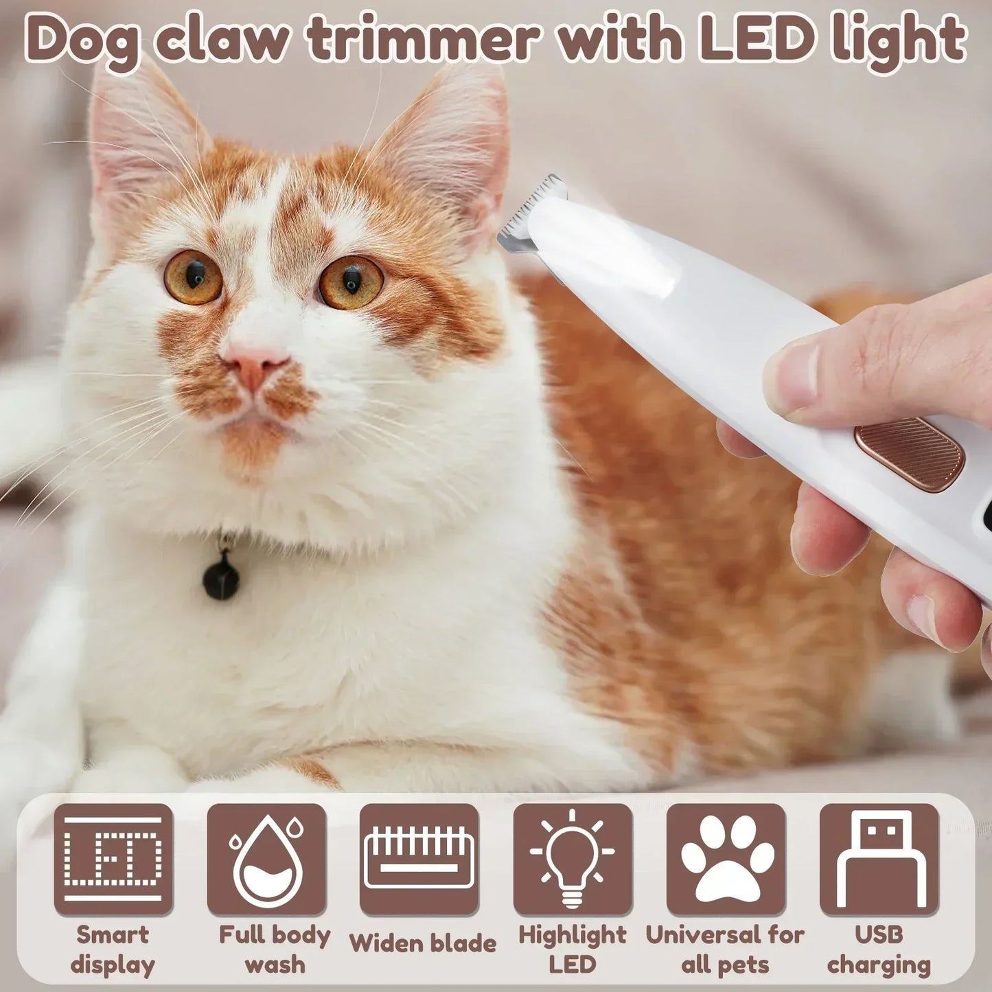 LED Light Cat Paw Trimmer - WoofMeow Hub
