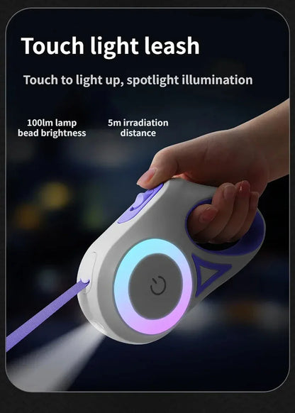 LED Glowing at Night Walking Leash - WoofMeow Hub