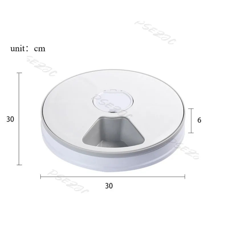 Six Grid Multi Grid Large Capacity Timed Feeding Device Pet Intelligent Automatic Timed Feeding Device Music Reminder