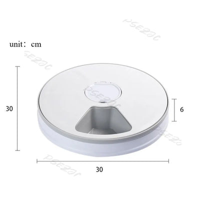 Six Grid Multi Grid Large Capacity Timed Feeding Device Pet Intelligent Automatic Timed Feeding Device Music Reminder