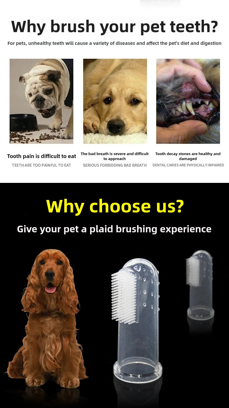 Pet Silicone Finger Cots Toothbrush Cats Dogs Brushing Finger Cots Pet Teeth Oral Cleaning Products In Addition Perros