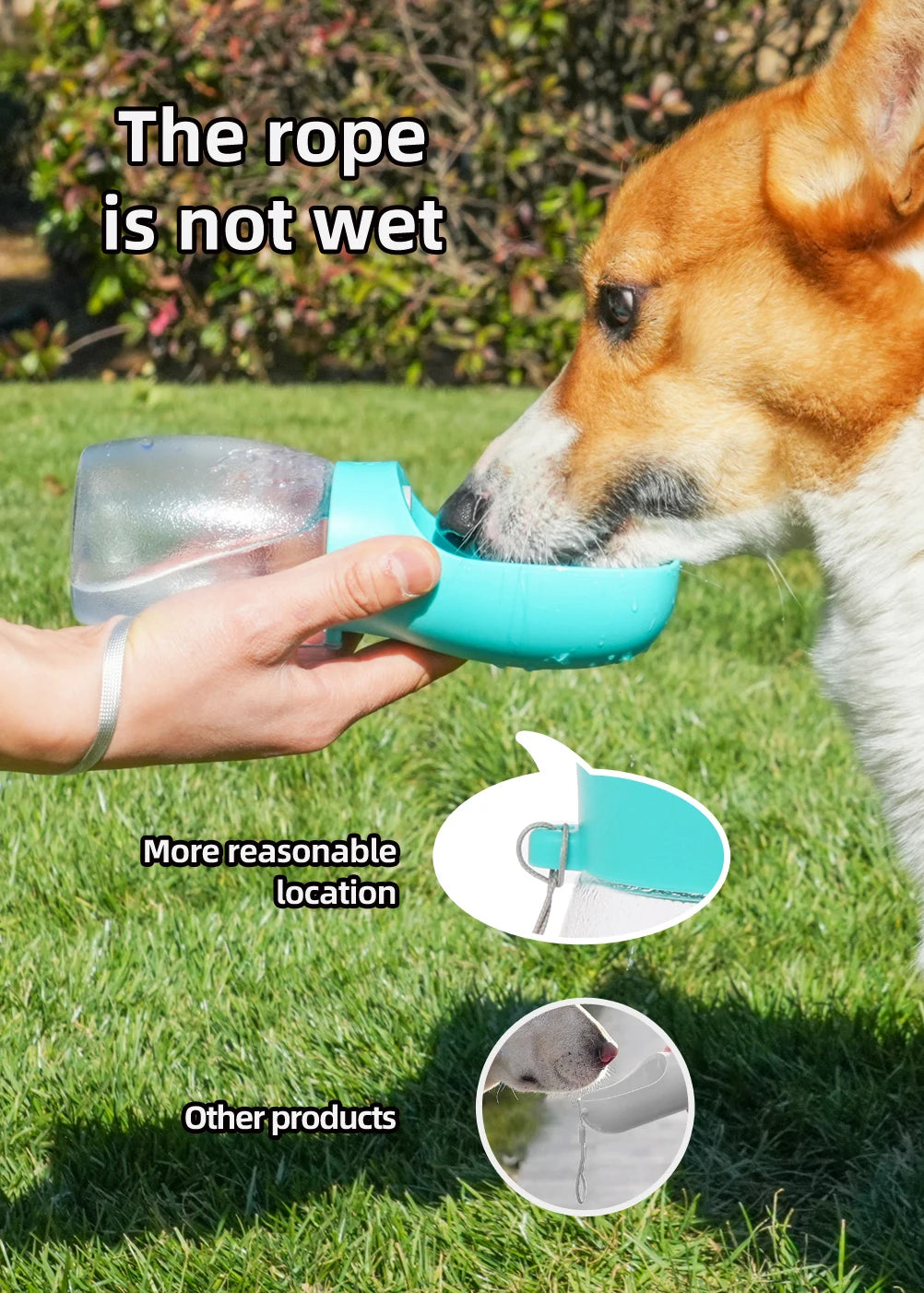 Pet Dog Water Bottle Dispenser For Small Big Dogs Cats Outdoor Travel Walking Puppy Drinking Bowls French Bulldog Pug Feeder