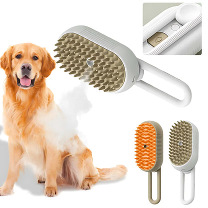 3-in-1 Steamy Pet Grooming Brush