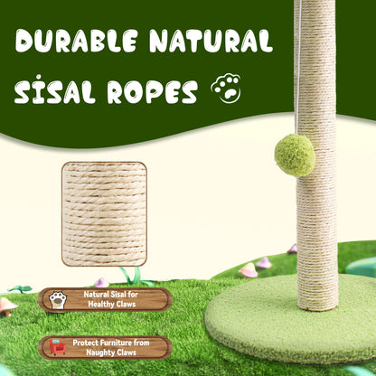 Pet Cat Toy Funny Cat Stick Balls Durable Sisal Scratching Board Cat Supplies Cat Grab Column Interactive Toy Climbing Post 2024