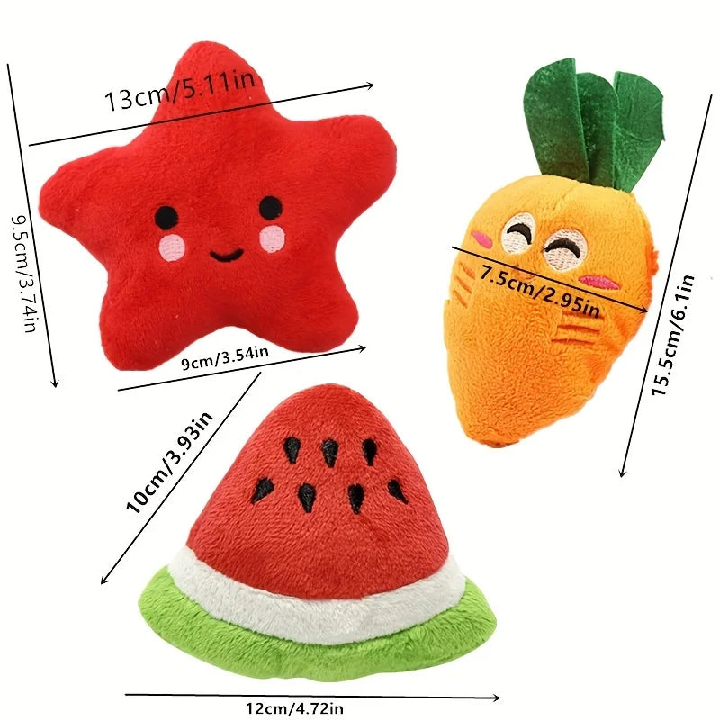10pcs Squeaky Plush Chew Toys for Puppies