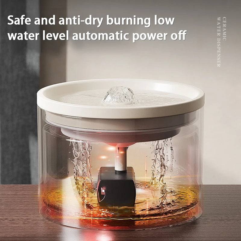 Ultra-Quiet Ceramic Pet Water Fountain