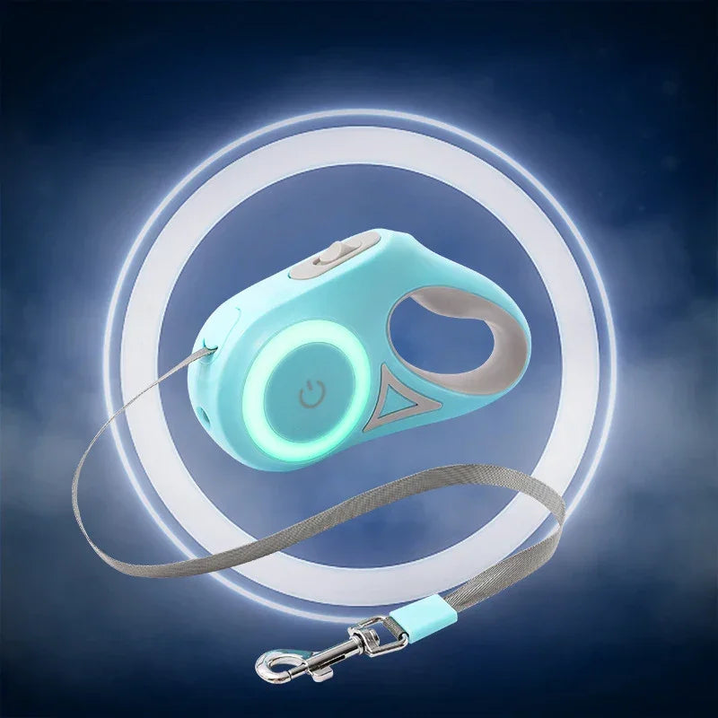 LED Glowing at Night Walking Leash - WoofMeow Hub