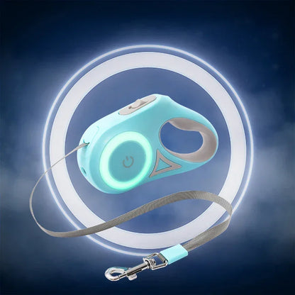 LED Glowing at Night Walking Leash - WoofMeow Hub