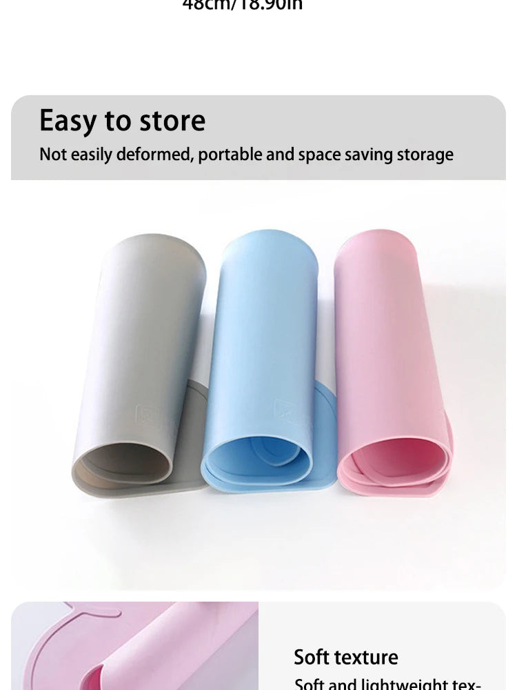Pet Feeding Mat for Cats and Dogs with Nonspill Nonslip Waterproof Leakage Food Easy to Clean Silicone Placemats