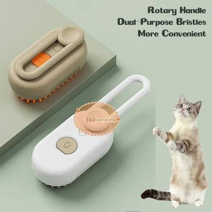 3-in-1 Steamy Pet Grooming Brush