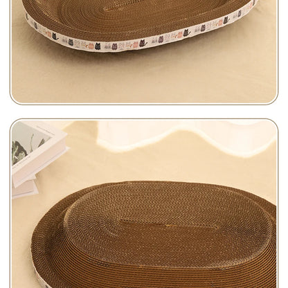 HOOPET Cat Scraper Bed Board Scrapers Round Oval Cat Toy Furniture Sofa Cushion Bed Grinding Claw for Cats  Scratch Resistant