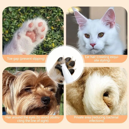 New Dog Paw Trimmer with LED Light Fully Waterproof Pet Hair Trimmer with LED Display Dog Clippers for Grooming 18mm Widen Blade