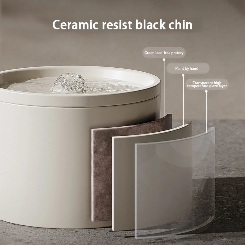 Ultra-Quiet Ceramic Pet Water Fountain