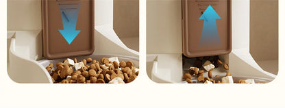 Pet Cat Automatic Feeder, Water Dispenser, Large Capacity Dry Wet Separation Food Container, Pet Supplies