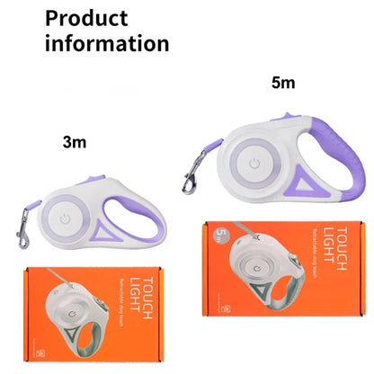 LED Glowing at Night Walking Leash - WoofMeow Hub